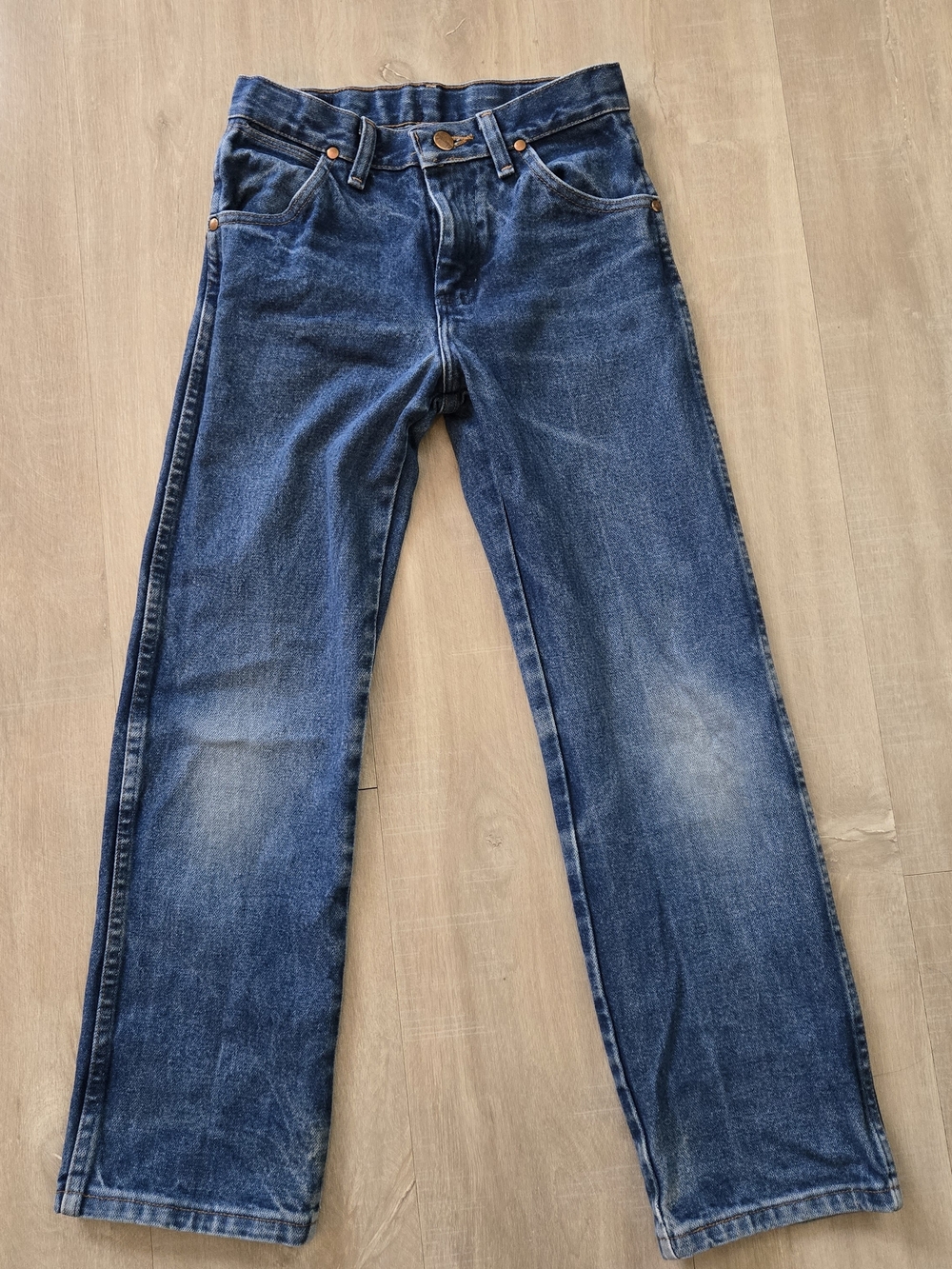 Boys Wrangler Straight Leg Classic Blue Denim Jeans, Size 10